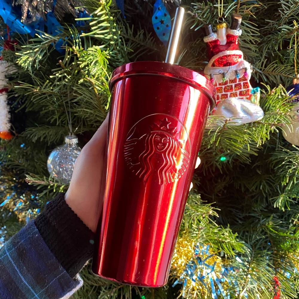 Starbucks Cup Red Valentines Tumbler Metal Cup
